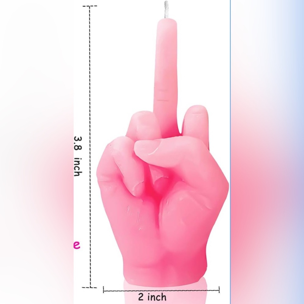 (1) Novelty Middle Finger Hand Candle - Picture 6 of 8